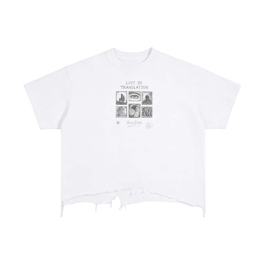 Vintage Wash Boxy Distressed Hem T-Shirt