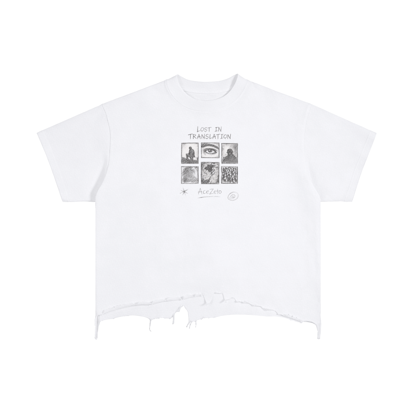 Vintage Wash Boxy Distressed Hem T-Shirt